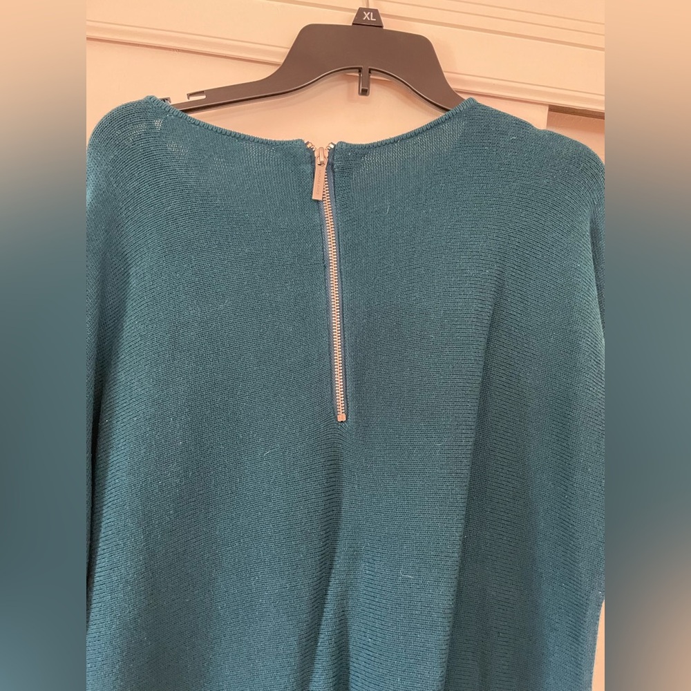 Michael Kors Teal Long Sleeve Blouse - Picture 3 of 3